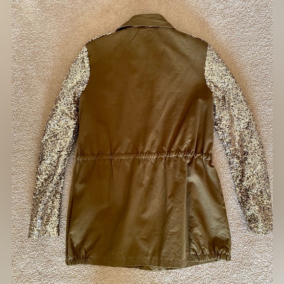 VERA&LUCY Sequin Sleeve Cargo Style Jacket - Picture 3 of 5